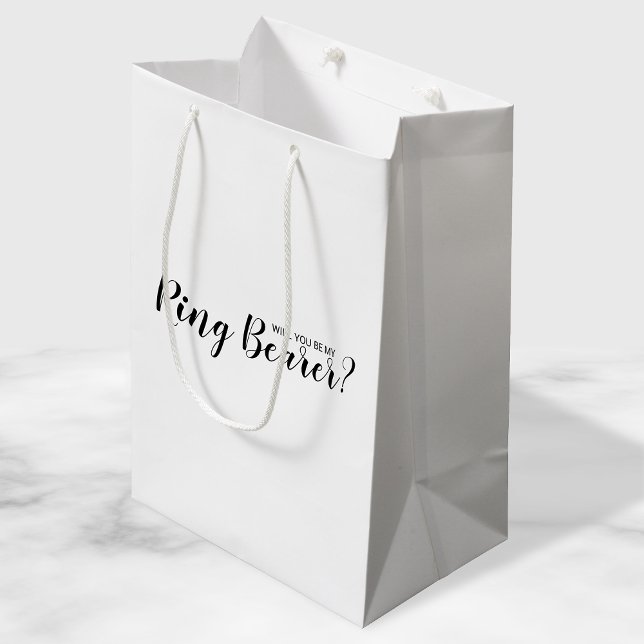 Bolsa De Regalo Mediana ¿Serás Mi Anillo? Propuesta moderna (Subido por el creador)