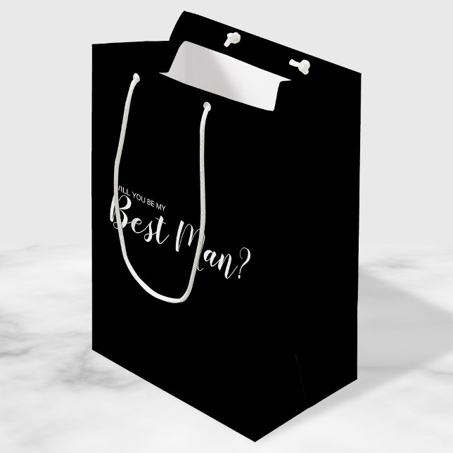 Bolsa De Regalo Mediana ¿Serás Mi Mejor Hombre? Propuesta moderna (Subido por el creador)