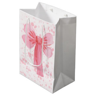 Bolsa De Regalo Mediana Servilleta de papel con lazo rosa