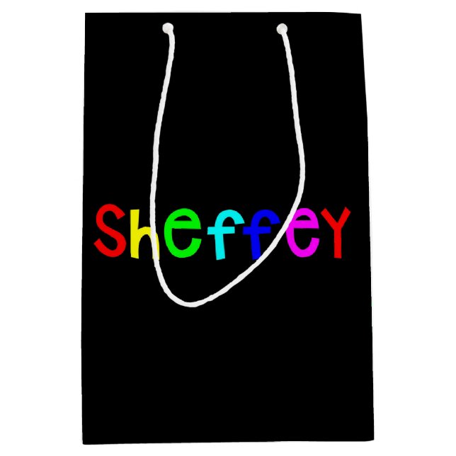 Bolsa De Regalo Mediana Sheffey Fuentes de arcoiris audaces (Anverso)