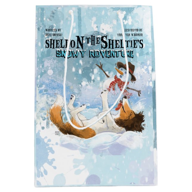 Bolsa De Regalo Mediana Sheldon el Sheltie (Anverso)