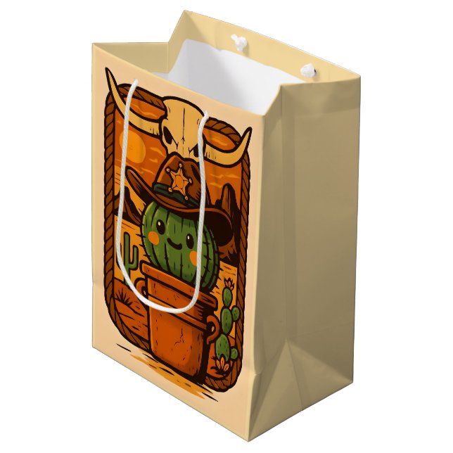 Bolsa De Regalo Mediana Sheriff Spike-Cactus Character (Angulo Anverso)