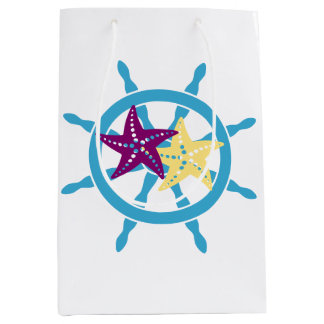 Bolsa De Regalo Mediana Shipwheel & Starfish