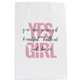 Bolsa De Regalo Mediana Sí Chica Eres Un Hermoso Chica Motivador Imprimir