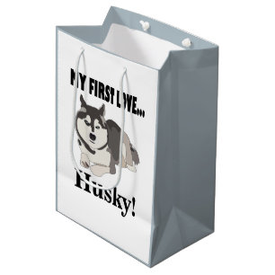 Bolsa De Regalo Mediana Siberian Husky Dog Lover Mascota Siberian Husky