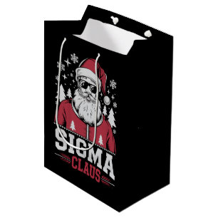 Bolsa De Regalo Mediana Sigma Claus Santa Cool Navidad Rizz Rizzler Meme