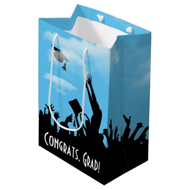 Bolsa De Regalo Mediana Silhouette graduada con cielo (Angulo Anverso)