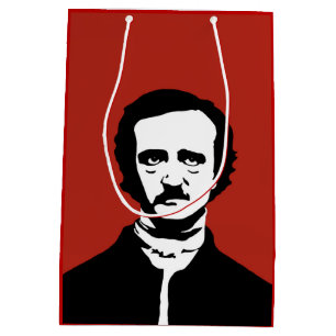 Bolsa De Regalo Mediana Silueta de Edgar Allan Poe
