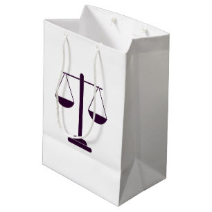 Bolsa De Regalo Mediana Símbolo de Servicios Legales de la Balanza de la J