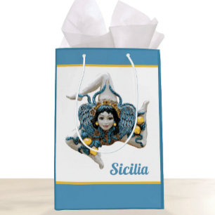 Bolsa De Regalo Mediana Símbolo de Sicilia Trinacria Medusa Siciliana