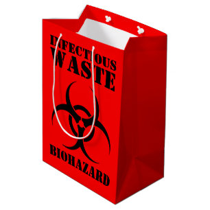 Bolsa De Regalo Mediana Símbolo inútil infeccioso del Biohazard