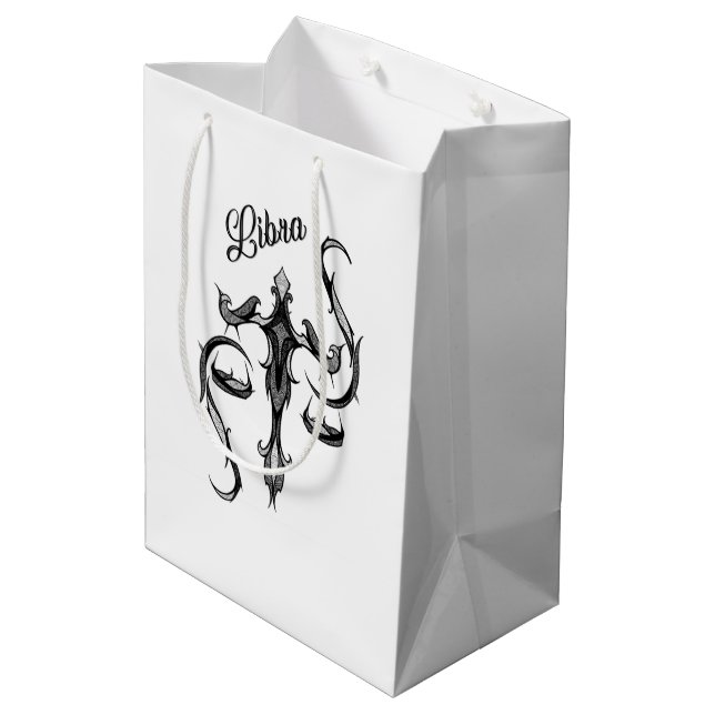 Bolsa De Regalo Mediana Símbolo libra zodiac (Angulo reverso)