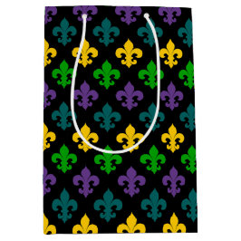BOLSA DE REGALO MEDIANA SÍMBOLO PURPLE GREEN GOLD MARDI GRAS
