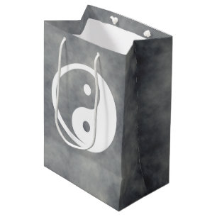Bolsa De Regalo Mediana Símbolo Yin Yang - diseño de tatuajes sólidos 2