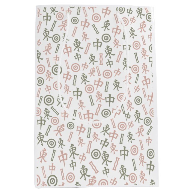 Bolsa De Regalo Mediana Símbolos de Mahjong (Anverso)