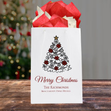 Simple Feliz Navidad Nombre de la Familia con Árbo