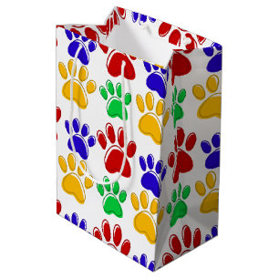 Bolsa De Regalo Mediana Simple y colorida fiesta de cumpleaños de Paw Masc