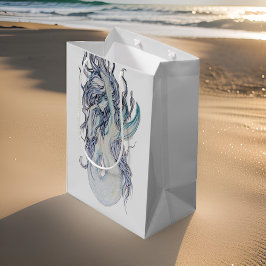 Bolsa De Regalo Mediana Sirena sexy acuarela adulto 