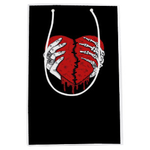 Bolsa De Regalo Mediana Skeleton Hands Hearts Classic Trending