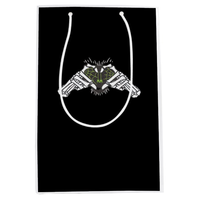 Bolsa De Regalo Mediana Skeleton Spider Heart (Anverso)