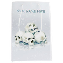 Bolsa De Regalo Mediana Skulls in the snow. Personalized