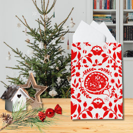 Bolsa De Regalo Mediana Sleeping Fox Folk Art Gift Bag