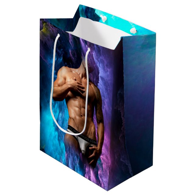 Bolsa De Regalo Mediana SlipperyJoe hombre muscular macizo de ropa interio (Angulo Anverso)