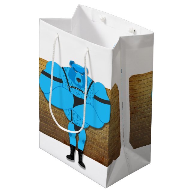 Bolsa De Regalo Mediana SlipperyJoe's gay musgo personalizado thong leathe (Angulo Anverso)