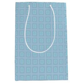 Bolsa De Regalo Mediana Small blue squares.
