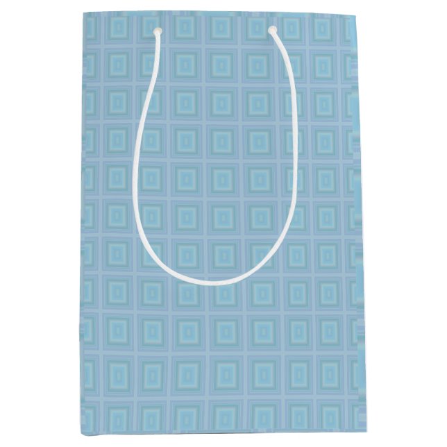 Bolsa De Regalo Mediana Small blue squares. (Anverso)