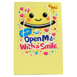 Bolsa De Regalo Mediana Smile Before You Open, Gift Bag Funny