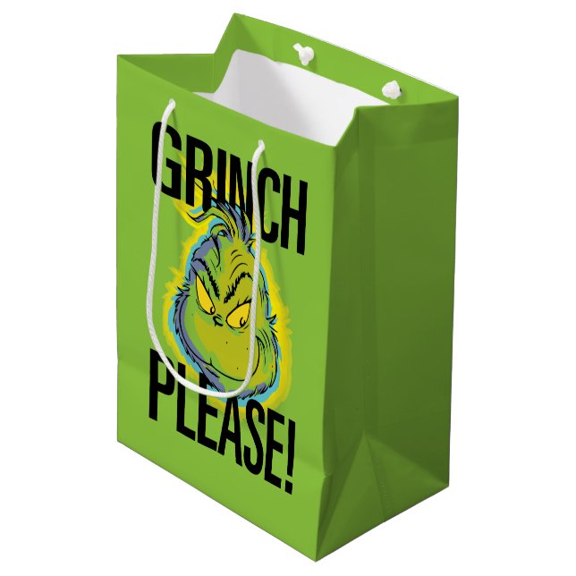 Bolsa De Regalo Mediana Snarky Grinch | Grinch divertida, por favor (Angulo Anverso)