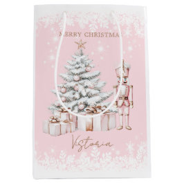 Bolsa De Regalo Mediana Snowflacks Nutcracker de Árbol de Navidad