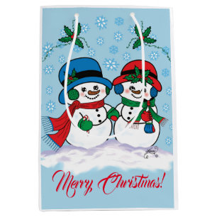 Bolsa De Regalo Mediana Snowman