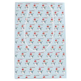 Bolsa De Regalo Mediana Snowman. Merry Christmas.