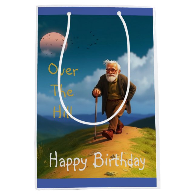 Bolsa De Regalo Mediana Sobre la colina (Anverso)