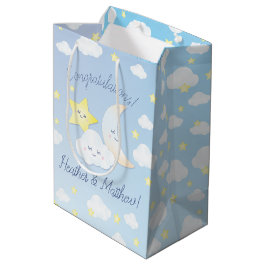 Bolsa De Regalo Mediana Sobre la luna y las estrellas