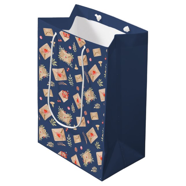 Bolsa De Regalo Mediana Sobres y corazones (Angulo Anverso)