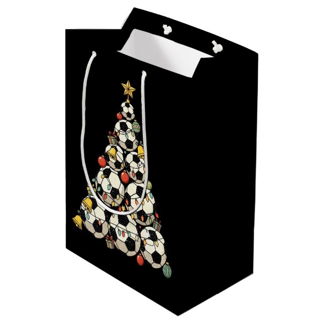 Bolsa De Regalo Mediana Soccer Christmas Tree (Angulo reverso)