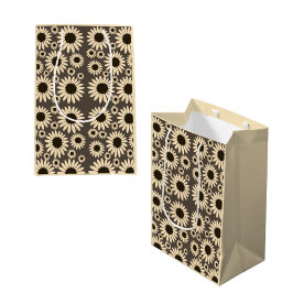 Bolsa De Regalo Mediana  Soft Empress Florals Brown Empress