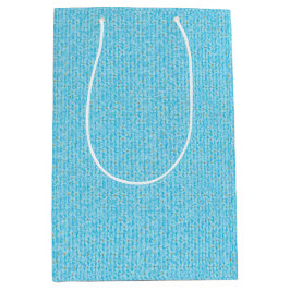 Bolsa De Regalo Mediana Soft Sky Blue & White Watercolor Ditsy Floral Patt