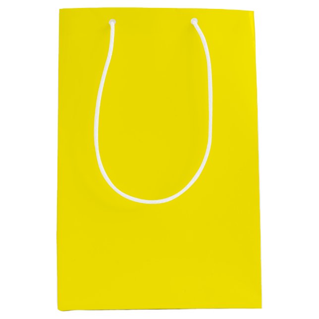 Bolsa De Regalo Mediana Solid Sunny Yellow Color (Anverso)
