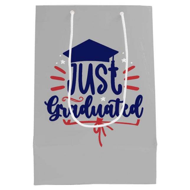 Bolsa De Regalo Mediana Solo graduado rojo y azul (Reverso)