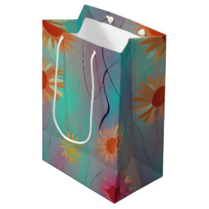 Bolsa De Regalo Mediana Sombras abstractas de tonos apagados