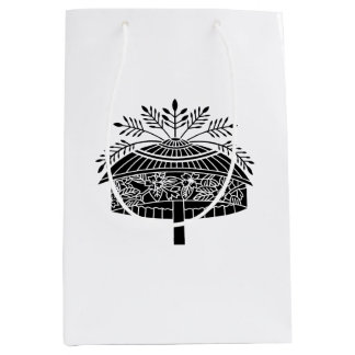 Bolsa De Regalo Mediana Sombrero de flores