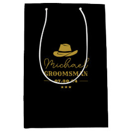 Bolsa De Regalo Mediana Sombrero Vaquero Occidental Clásico Personalizado 