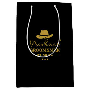 Bolsa De Regalo Mediana Sombrero Vaquero Occidental Clásico Personalizado