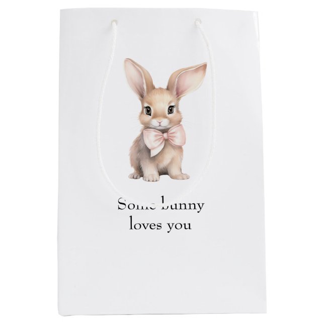 Bolsa De Regalo Mediana Some Bunny Loves You (Anverso)