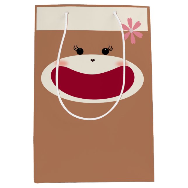 Bolsa De Regalo Mediana Sonrisa de mono sock(Chica) (Anverso)