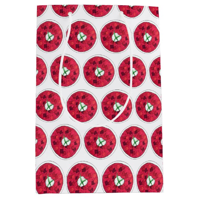 Bolsa De Regalo Mediana Sopa de remolacha roja de Europa del Este (Anverso)